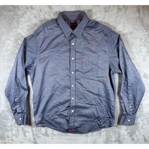 UNTUCKit Shirt Mens Large Blue Long Sleeve Button Down Casual Chest Pocket